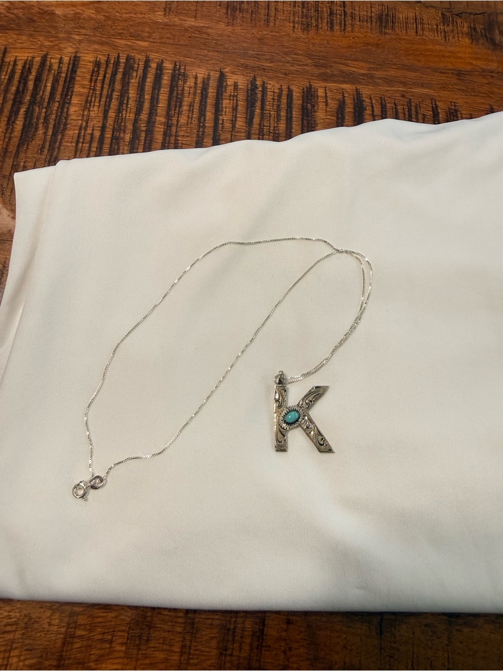 Turquoise Tuesday Wild West ‘K’ Initial Necklace